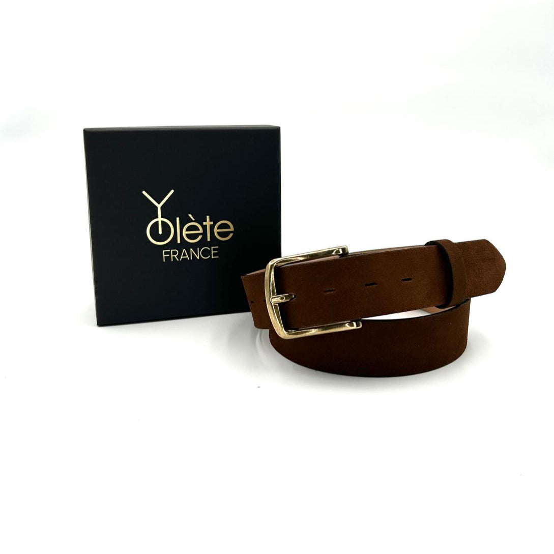 SUEDE BROWN AVEC BOUCLE