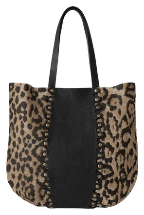 Sac Ariane Yolète en cuir poilu